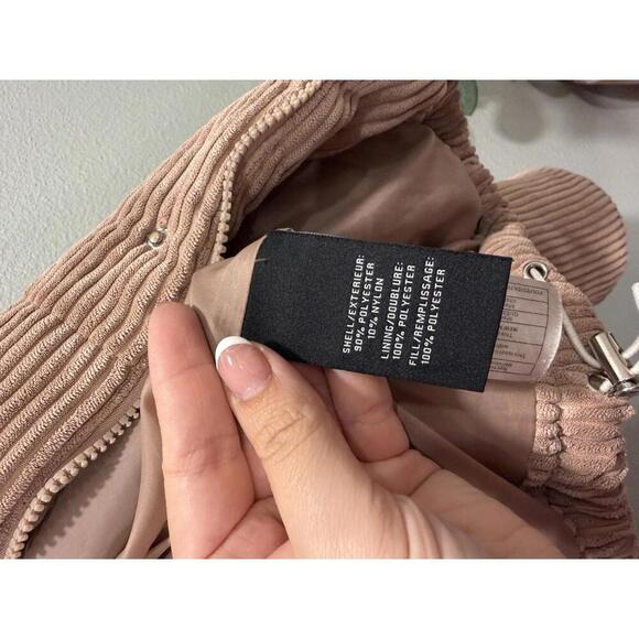 7 For All Mankind Corduroy Dusty Rose Bomber Jacket, Medium - Picture 5 of 7